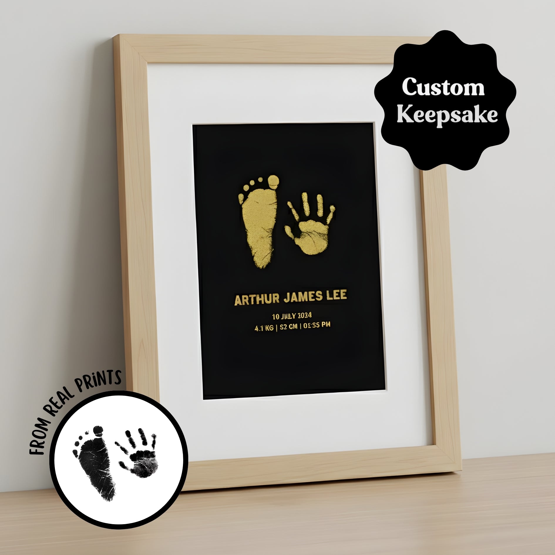 Foiled Baby Hand & Footprint