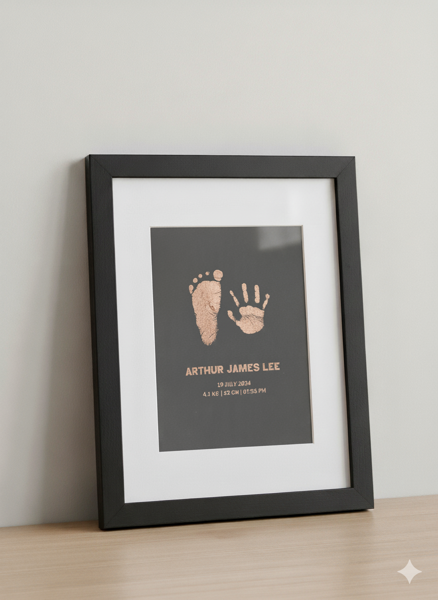 Foiled Baby Hand & Footprint